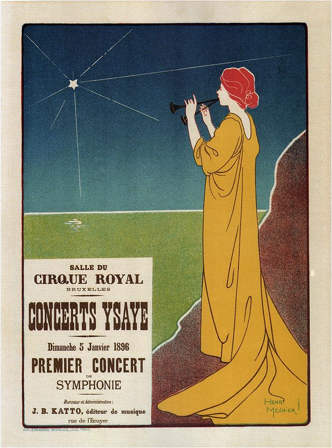 Music Mixed Media - Salle Du Cirque Royal - Vintage Belgian Advertising Poster by Studio Grafiikka