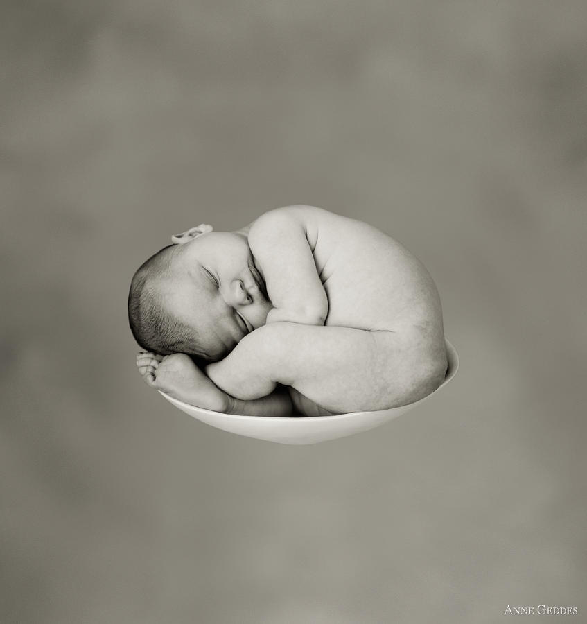 Black And White Photograph - Sally Pearl by Anne Geddes