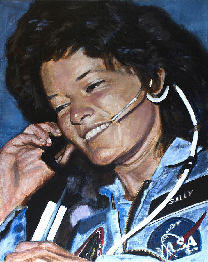 Sally Ride Painting - Sally Ride by Simon Kregar