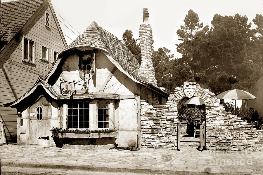1926 Photograph - Sallys tea room now the Tuck Box Carmel Cal. Circa 1928 by Monterey County Historical Society