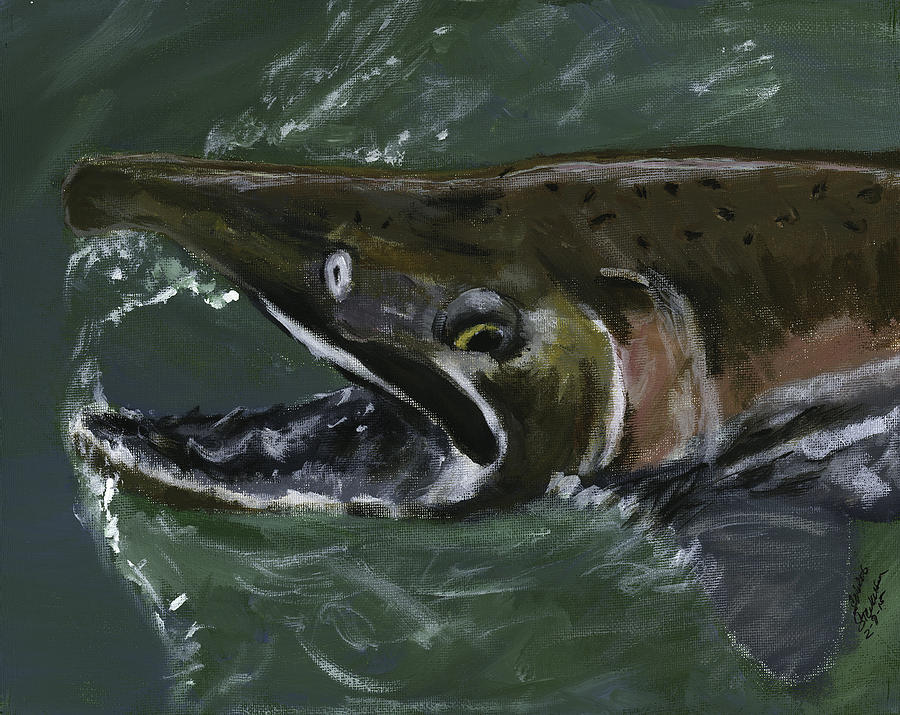 Salmon Brown Painting