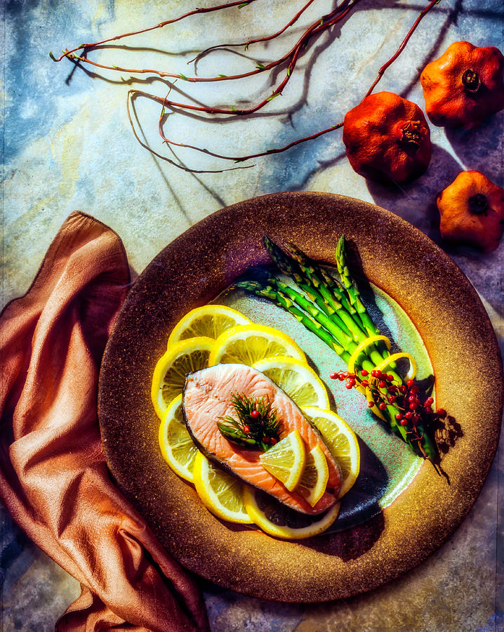 Salmon Photograph - Salmon Dinner by Garry Gay