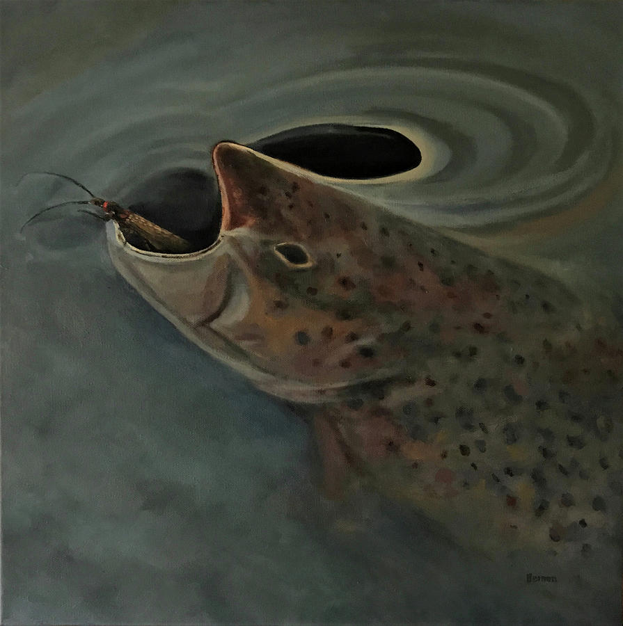 Salmon Flies are Back Painting by Les Herman