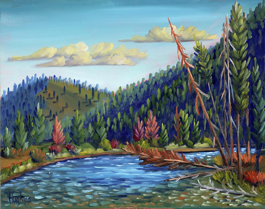 Salmon River - Stanley Painting by Kevin Hughes