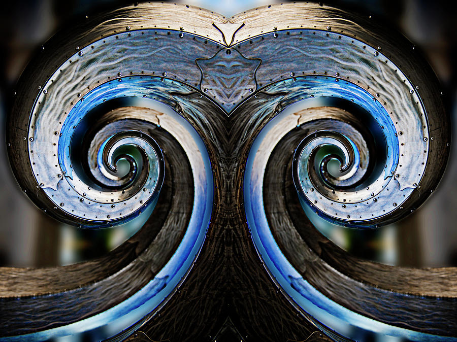 Salmon Waves Reflection Digital Art by Pelo Blanco Photo