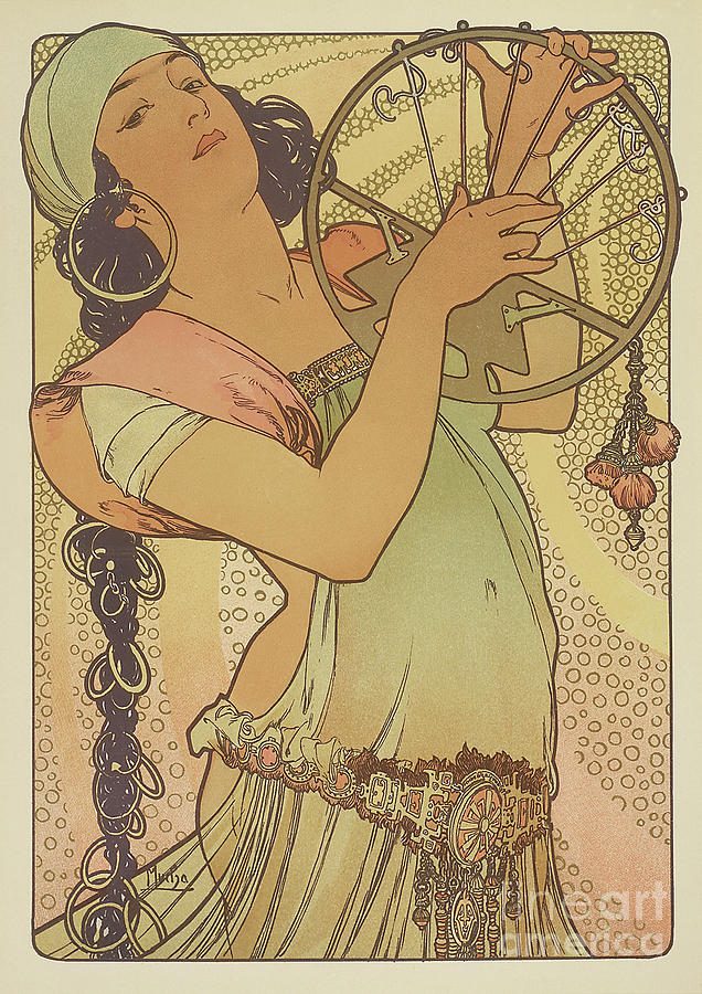 Salome, 1897 Painting by Alphonse Marie Mucha