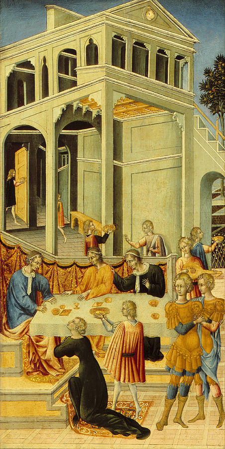 Salome Asking Herod for the Head of Saint John the Baptist Painting by Giovanni di Paolo