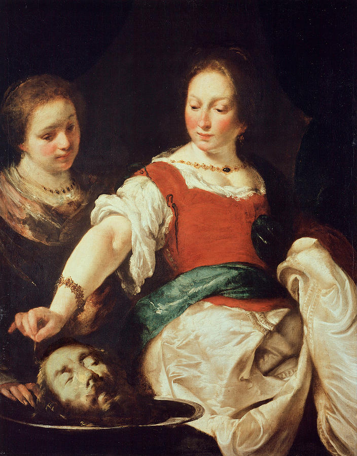 Bernardo Strozzi Painting - Salome   by Bernardo Strozzi