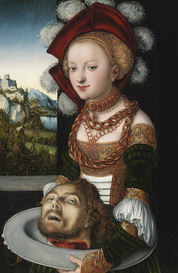 Salome with the Head of Saint John the Baptist Painting by Lucas Cranach the Elder