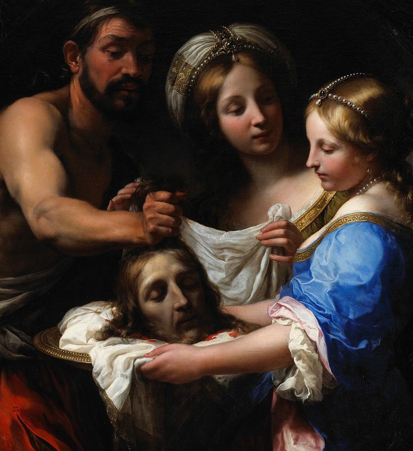 John The Baptist Painting - Salome with the Head of Saint John the Baptist by Onorio Marinari