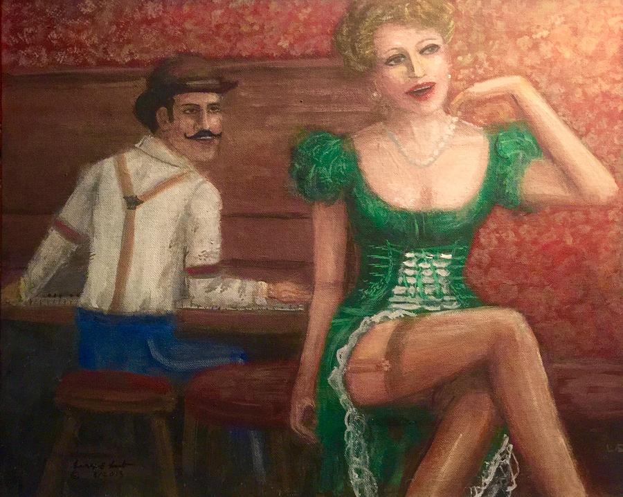 Greeting Painting - Saloon Entertainers  by Larry E Lamb