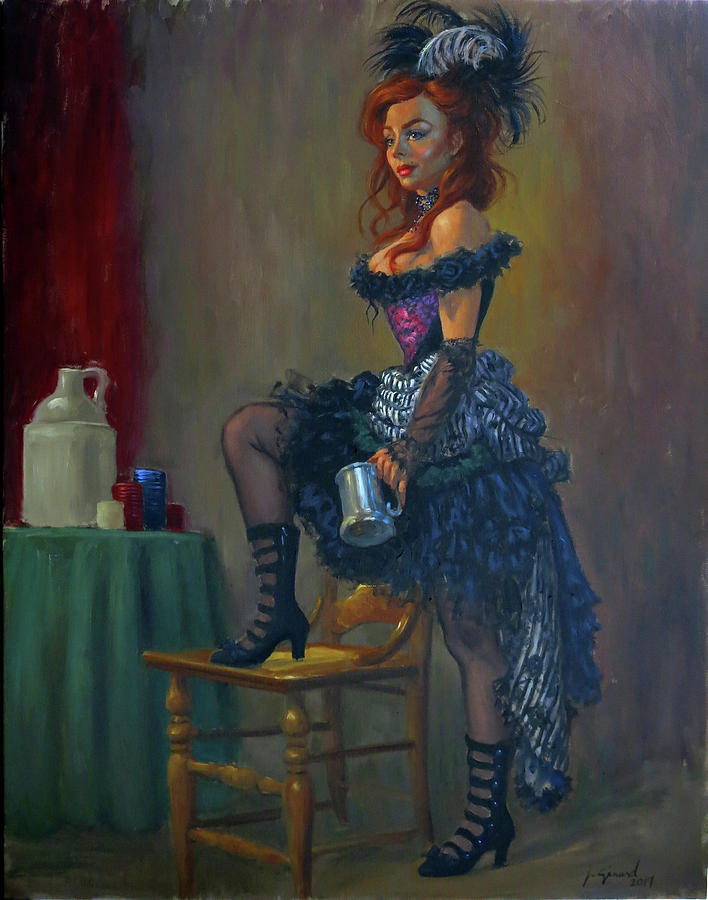 Saloon Gal Painting by Johanna Girard