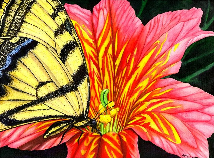 Salpliglossis Painting by Catherine G McElroy