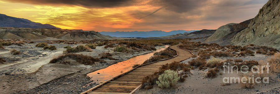 Salt Creek Sunset Panorama Photograph by Adam Jewell