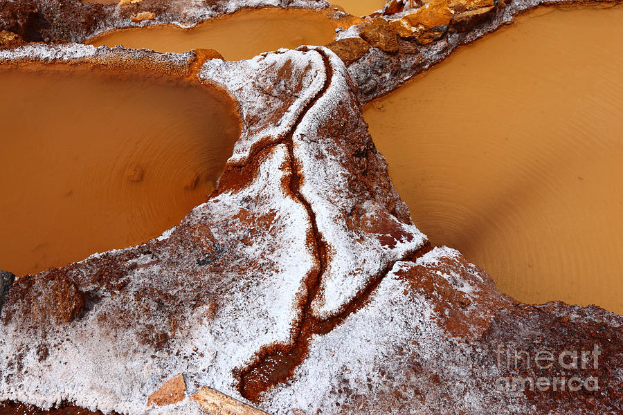 Salt Deposits and Channels Peru Photograph by James Brunker