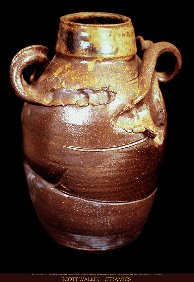 Salt fired vase Ceramic Art by Scott Wallin
