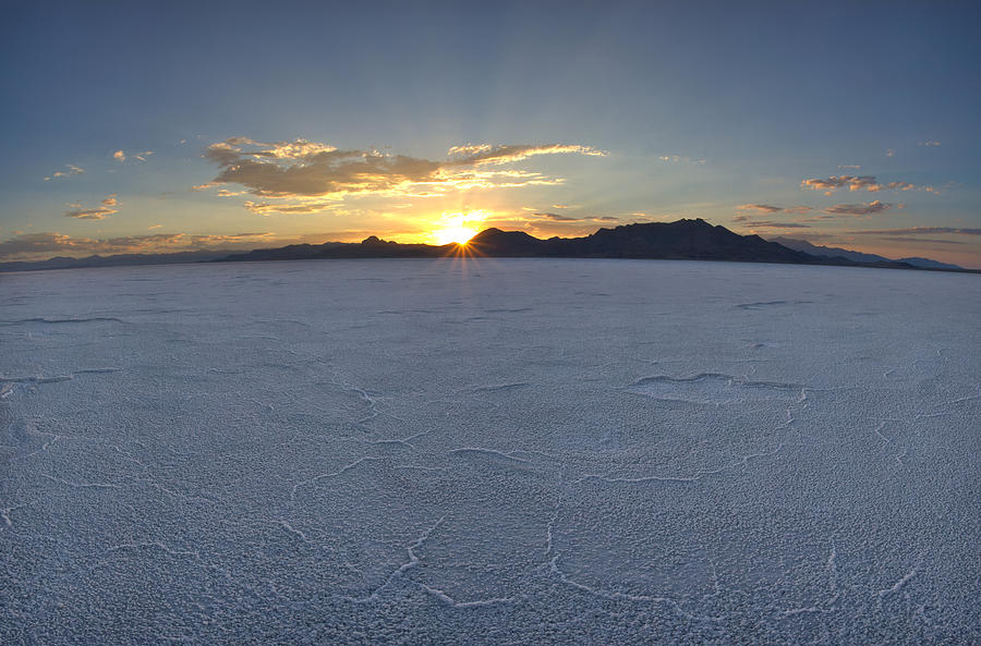 Sunset Photograph - Salt Flat Sunset by David Andersen