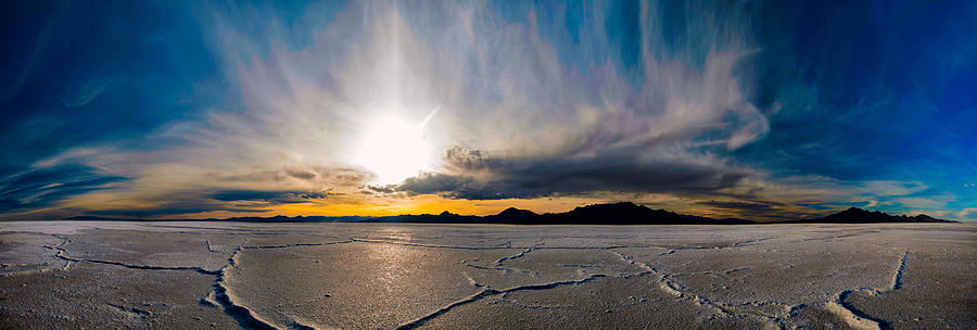 Salt Flats Sunset Photograph by Dave Koch
