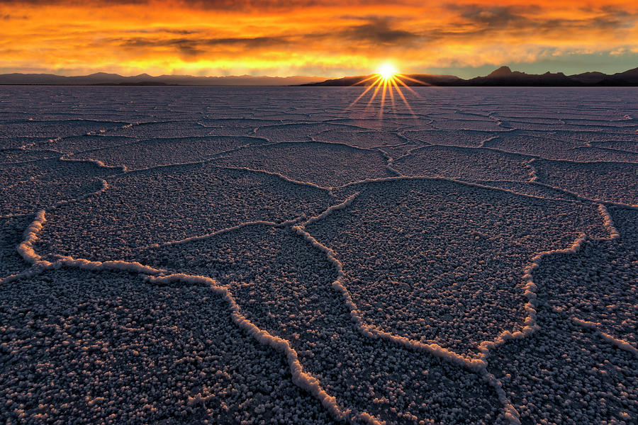 Salt Flats Sunset Photograph by Michael Ash