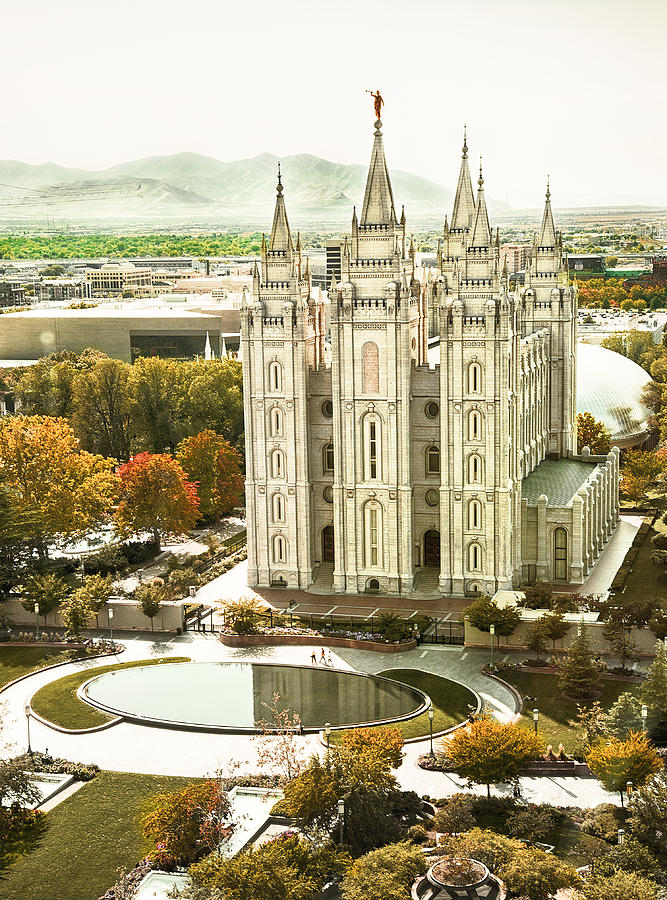  Framed Wall Decor Vintage Salt Lake Utah Temple Square