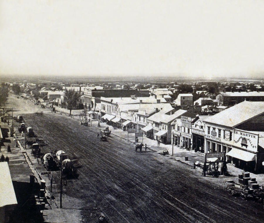 Salt Lake City - Commercial Street - c 1879 Photograph by International  Images