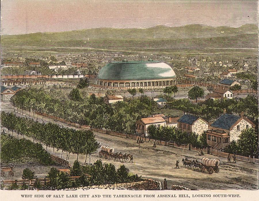 Salt Lake City Painting - Salt Lake City and the Tabernacle from Arsenal Hill. Utah. 1891 by Unknown