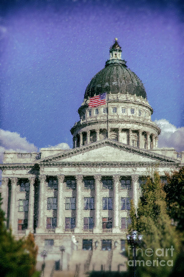 Salt Lake City Capitol Mixed Media by David Millenheft