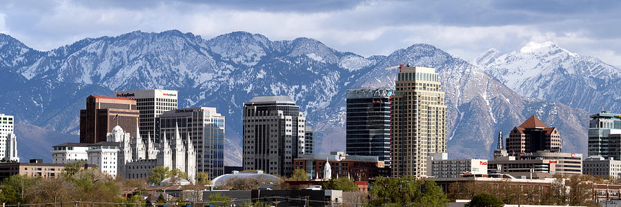 Salt Lake City Panoramic Photograph by Brett Pelletier