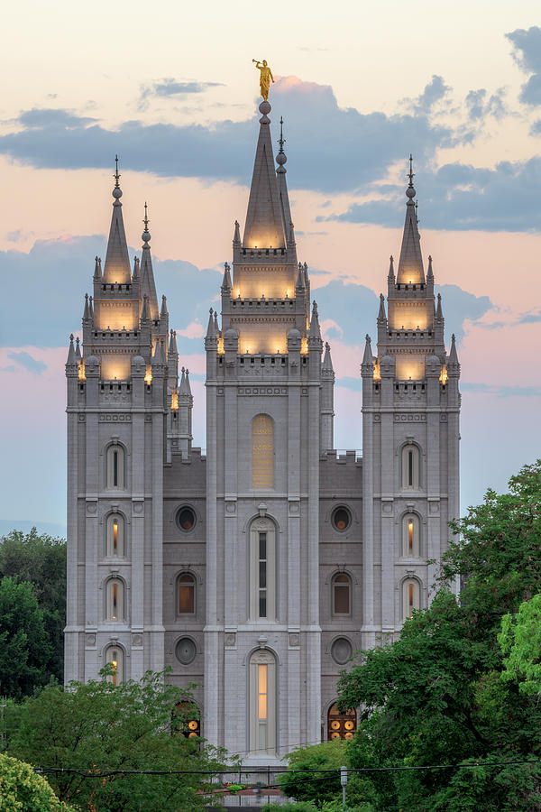 Salt Lake City Temple Photograph - Salt Lake City Temple Morning by Dustin LeFevre