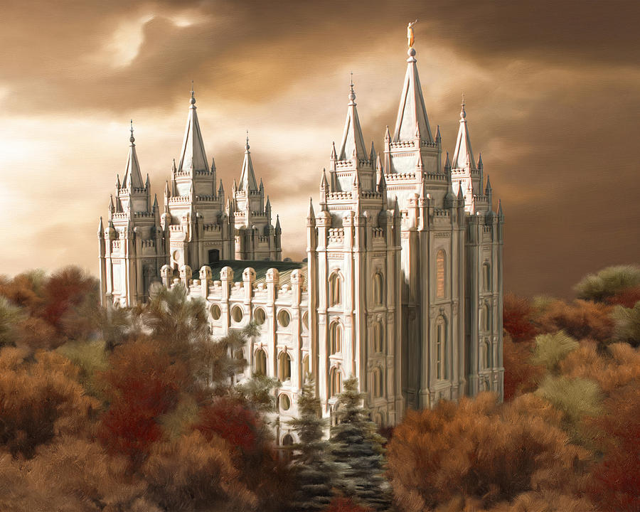 Salt Lake Painting - Salt Lake Temple #2 by Brent Borup Salt Lake Painting - Salt Lake Temple #2 by Brent Borup