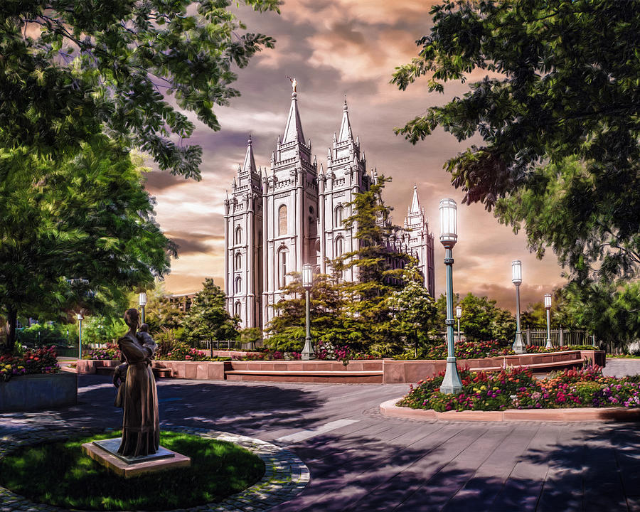 Salt Lake Painting - Salt Lake Temple #4 by Brent Borup Salt Lake Painting - Salt Lake Temple #4 by Brent Borup