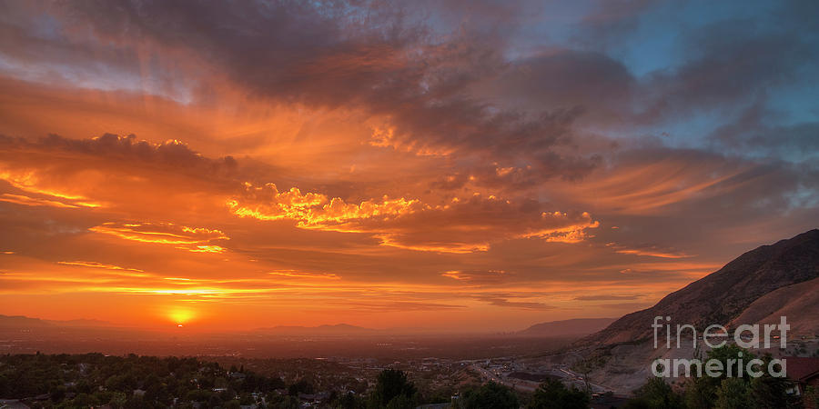 Salt Lake Valley Sunset Photograph by Spencer Baugh