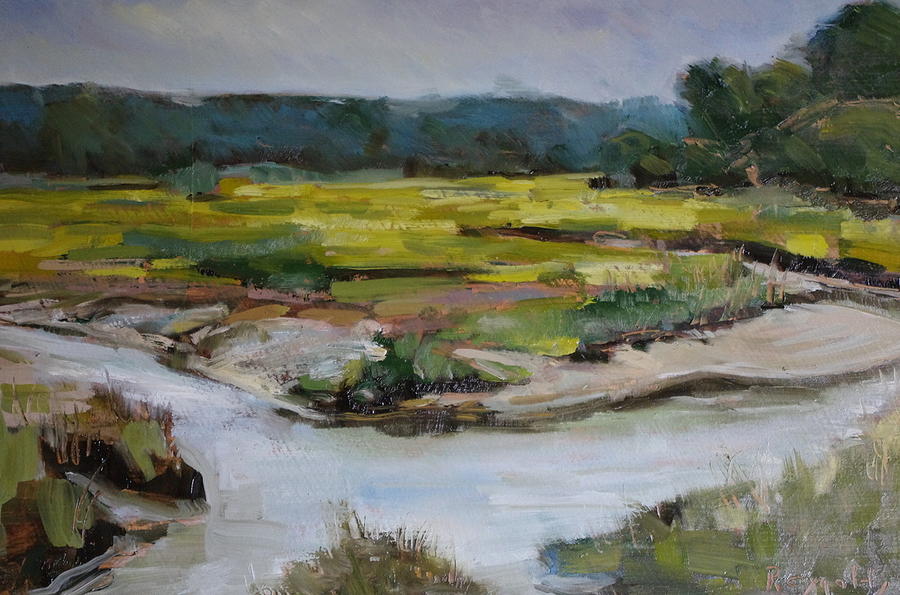 Salt Marsh Painting - Salt Marsh Falmouth by James Reynolds