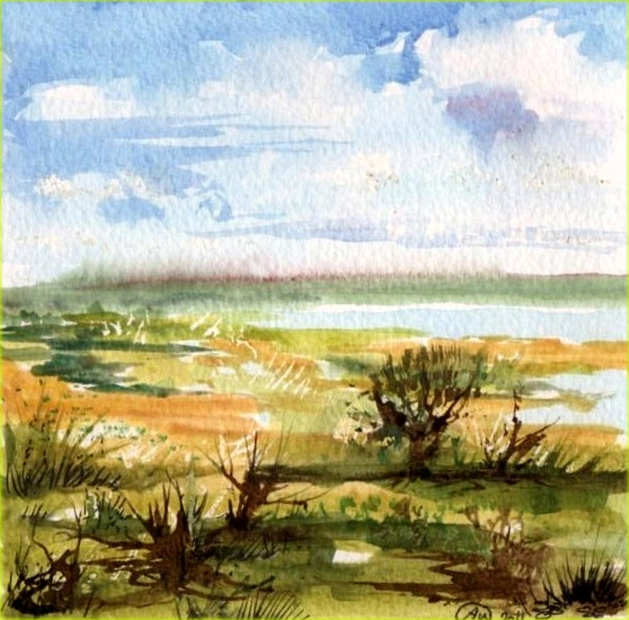 Salt Marsh III Painting by Angelina Whittaker Cook