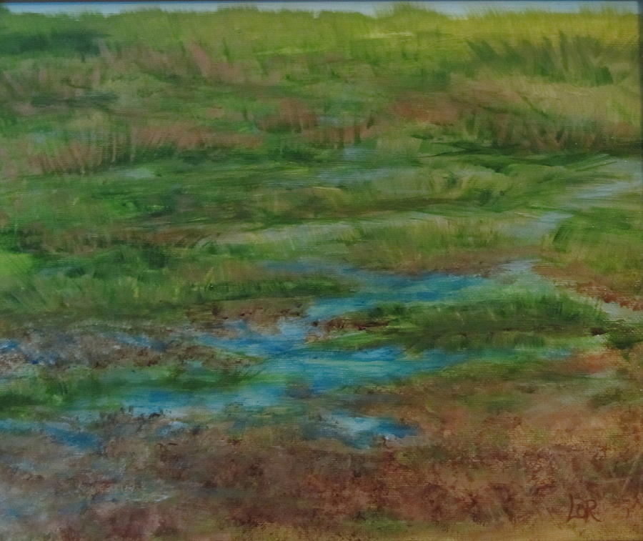 Salt Marsh In Spring Painting by Lorraine Centrella