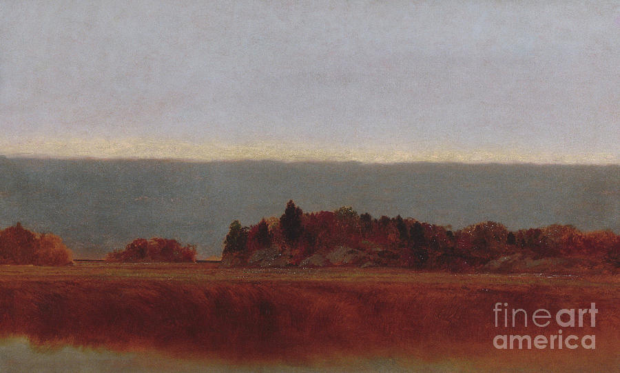 John Frederick Kensett Painting - Salt Meadow in October, 1872 by John Frederick Kensett