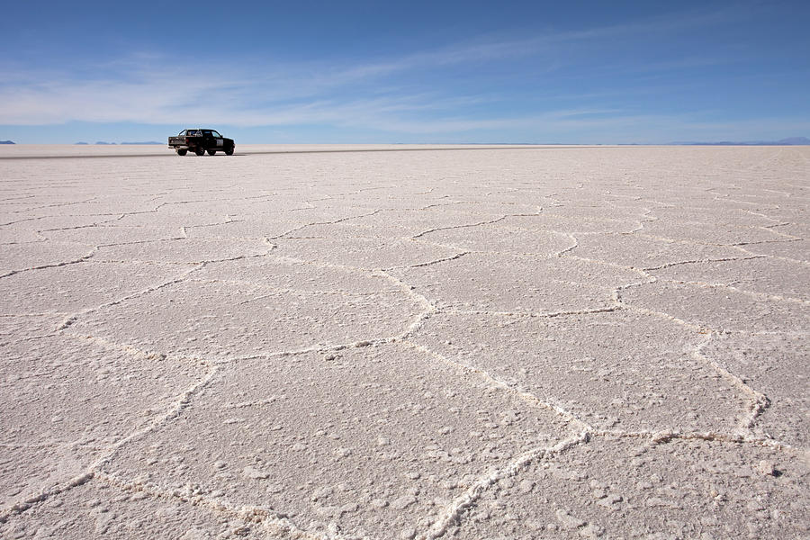 Salt Texture with Car Photograph by Aivar Mikko