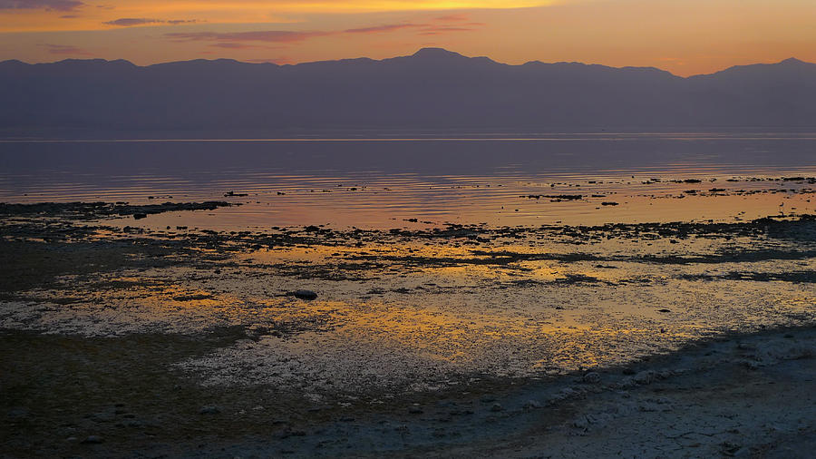 Sunset Photograph - Salton by Skip Hunt