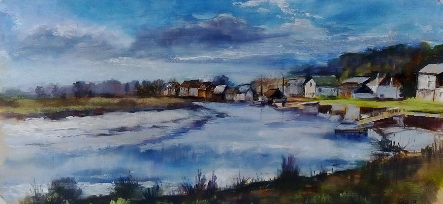 Saltwater Village Riverside Painting