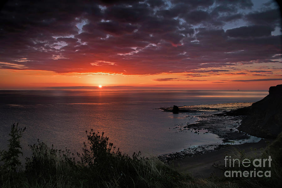 Beach Photograph - Saltwick Bay Sunrise  by David Hollingworth