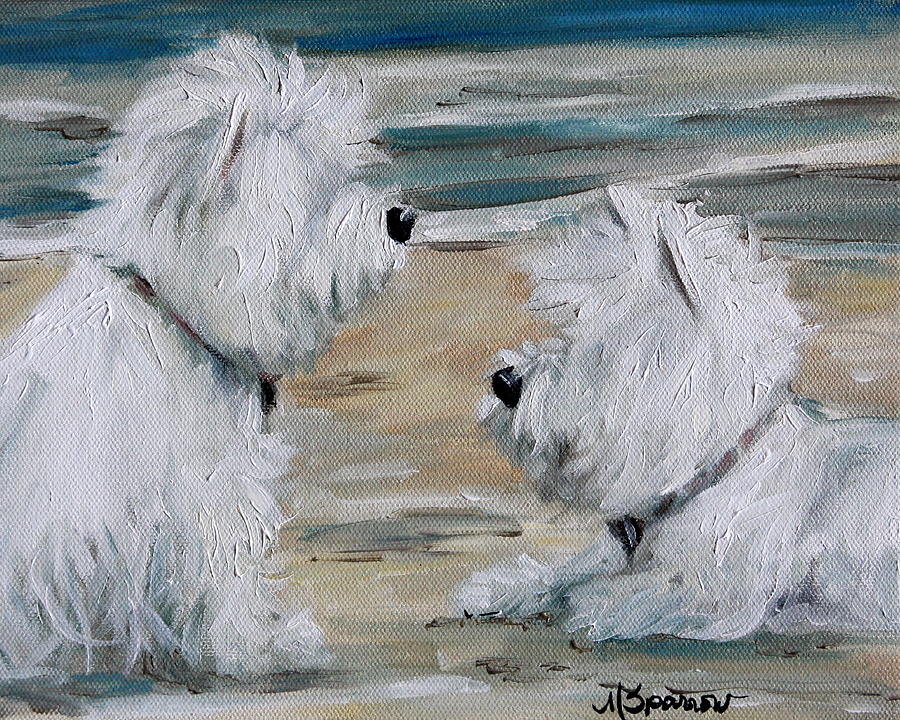 Salty Dawgs Painting by Mary Sparrow