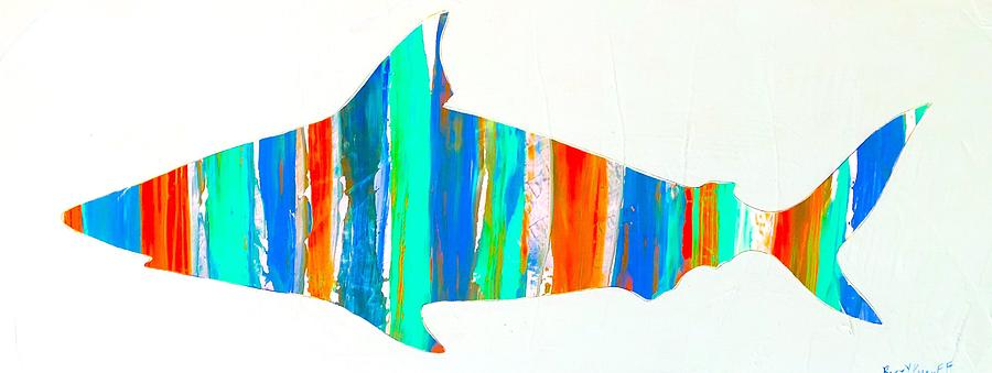 Beach Decor Digital Art - Salty Shark by Barry Knauff