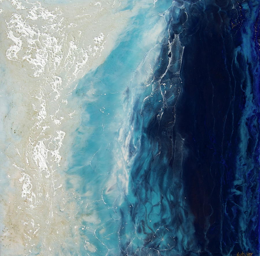 Ocean Painting - Salty Waters by Kristen Kutay