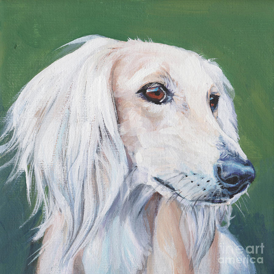Saluki Sighthound Painting by Lee Ann Shepard