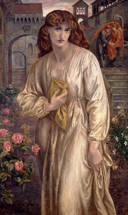 Salutation of Beatrice, from 1880-1882 Painting by Dante Gabriel Rossetti