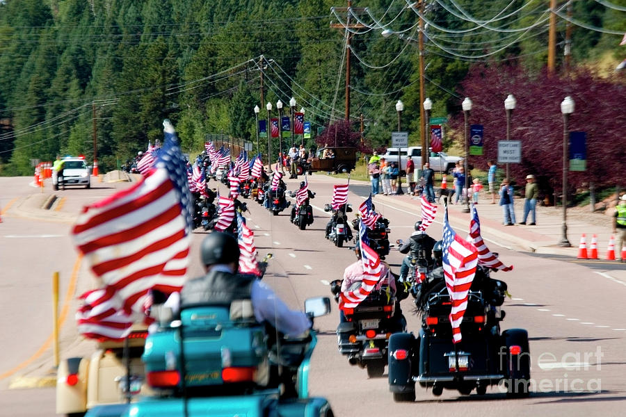 Salute to Veterans Bike Rally Photograph by Steven Krull