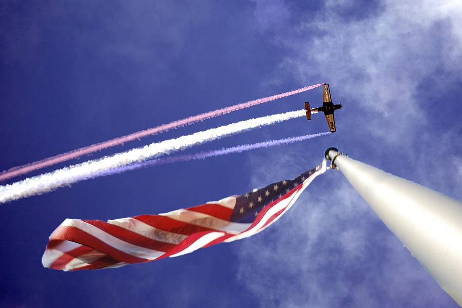 Saluting the Flag Photograph by Michael Riley