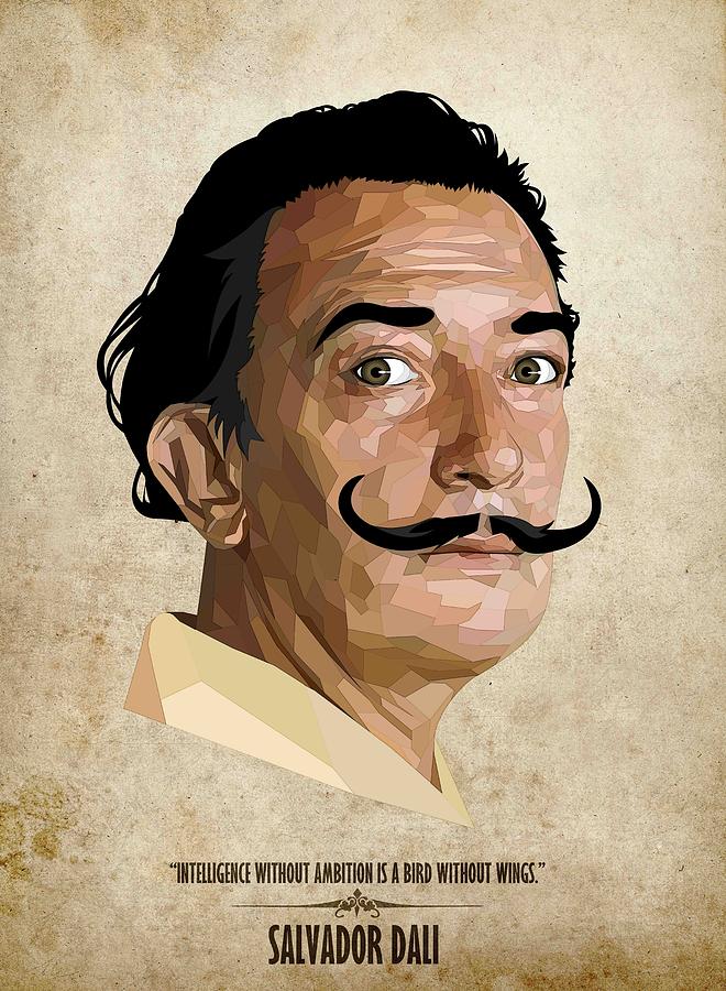 Salvador Dali Drawing by Self Toon - Fine Art America