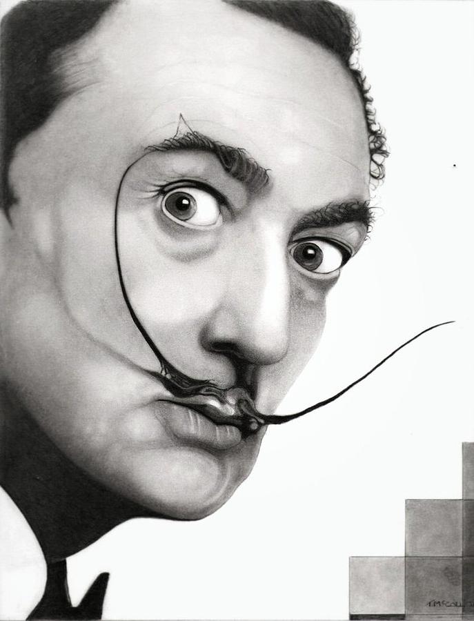 Salvador Dali Drawing by Terry McColl