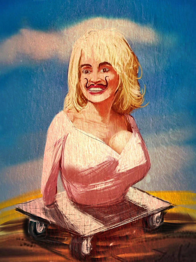 Dolly Parton Mixed Media - Salvador Dolly Dolly by Russell Pierce